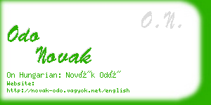odo novak business card